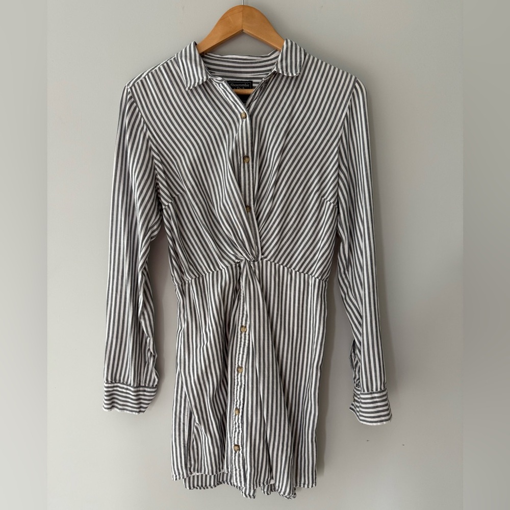 Abercrombie & Fitch Striped Button-Up Dress
